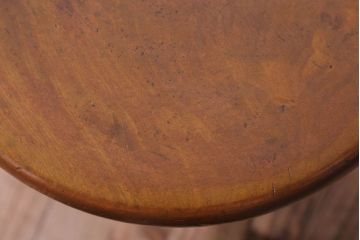 レトロ家具　アンティーク　レトロでかわいい古い木のおしゃれな丸スツール