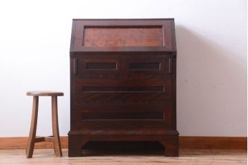 中古　松本民芸家具　#66　高山式ビューロー(ライティングビューロー)(2)