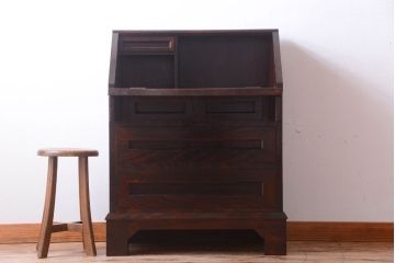 中古　松本民芸家具　#66　高山式ビューロー(ライティングビューロー)(2)