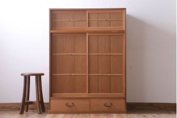 中古　杉総無垢材　茶道具　置水屋(茶水屋)