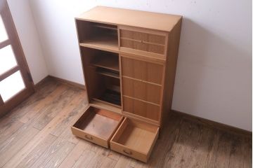 中古　杉総無垢材　茶道具　置水屋(茶水屋)