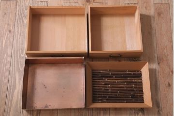 中古　杉総無垢材　茶道具　置水屋(茶水屋)