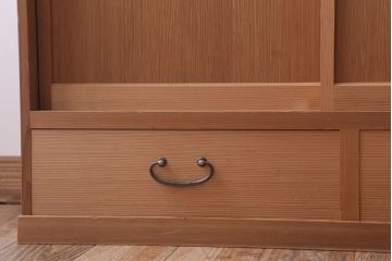 中古　杉総無垢材　茶道具　置水屋(茶水屋)