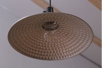 和製アンティーク　古いアルミシェードの天井照明(ペンダントライト)(2)