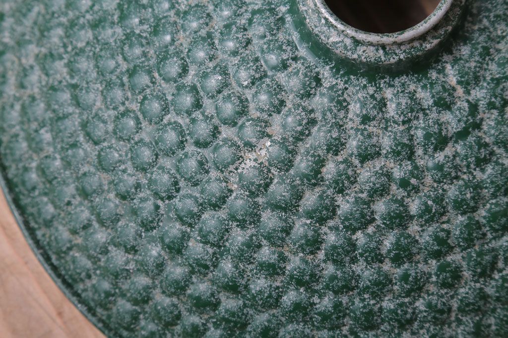 和製アンティーク　古いアルミシェードの天井照明(ペンダントライト)(2)