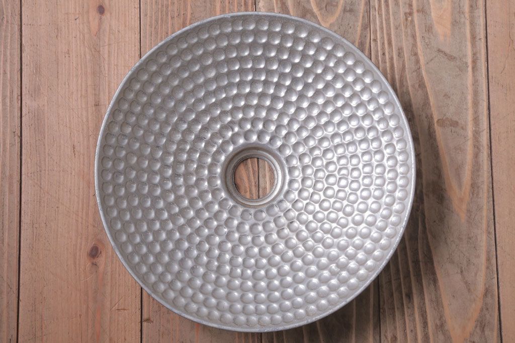 和製アンティーク　古いアルミシェードの天井照明(ペンダントライト)(2)