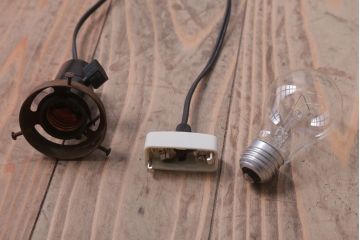 和製アンティーク　古いアルミシェードの天井照明(ペンダントライト)(2)