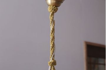 フランスビンテージ de Vianne ガレ風 カメオガラス吊り下げ照明(アールヌーヴォー)