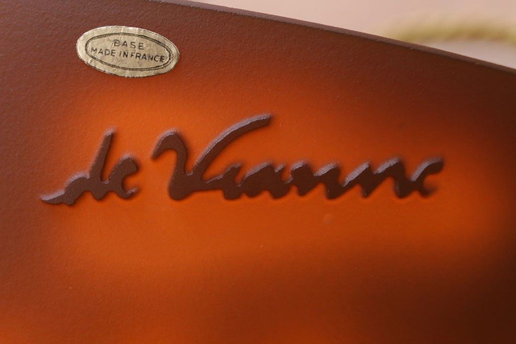 フランスビンテージ de Vianne ガレ風 カメオガラス吊り下げ照明(アールヌーヴォー)