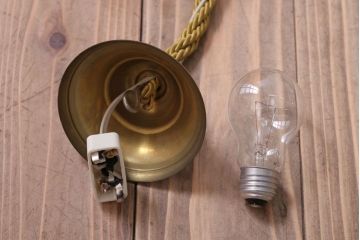 フランスビンテージ de Vianne ガレ風 カメオガラス吊り下げ照明(アールヌーヴォー)