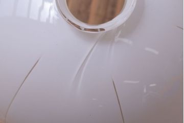 和製アンティーク　古い切子ガラスシェードのレトロな天井照明