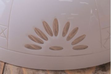 和製アンティーク　古い切子ガラスシェードのレトロな天井照明