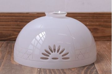 和製アンティーク　古い切子ガラスシェードのレトロな天井照明