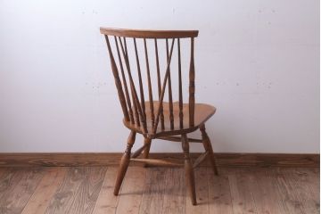 中古　キツツキマーク　飛騨産業　ナラ材のウィンザーチェア(1)(ウインザーチェア)