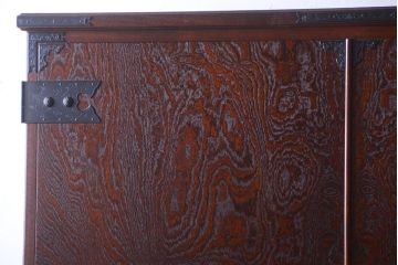 中古　民芸家具　玉杢・内桐材製の高級観音衣装箪笥(桐箪笥、桐たんす)