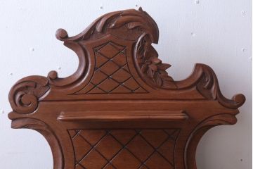 アンティーク家具　フランスアンティーク　ウォールナット材の優雅なサイドテーブル(花台)