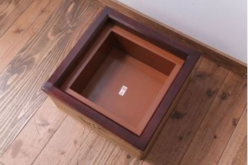 アンティーク雑貨　和製アンティーク　茶道具　桐材製の古い置炉(置き炉)
