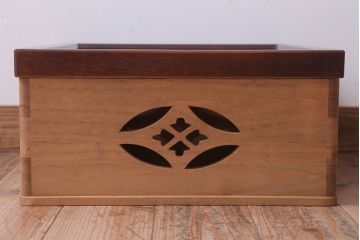 アンティーク雑貨　和製アンティーク　茶道具　桐材製の古い置炉(置き炉)
