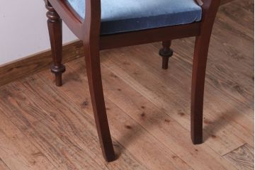 アンティーク家具　イギリスアンティーク　マホガニー無垢材!高級アームチェア