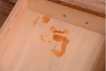 レトロ家具　昭和レトロ　シンプルな木製カップボード(食器棚)