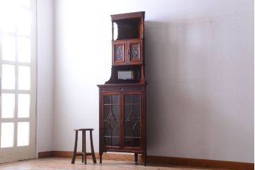 アンティーク家具　イギリスアンティーク　最高級!マホガニー材のコーナーキャビネット