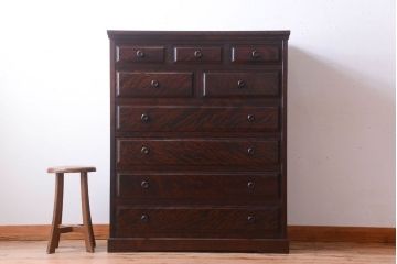 中古　北海道民芸家具　シックなチェスト(定価約24万円)(3)