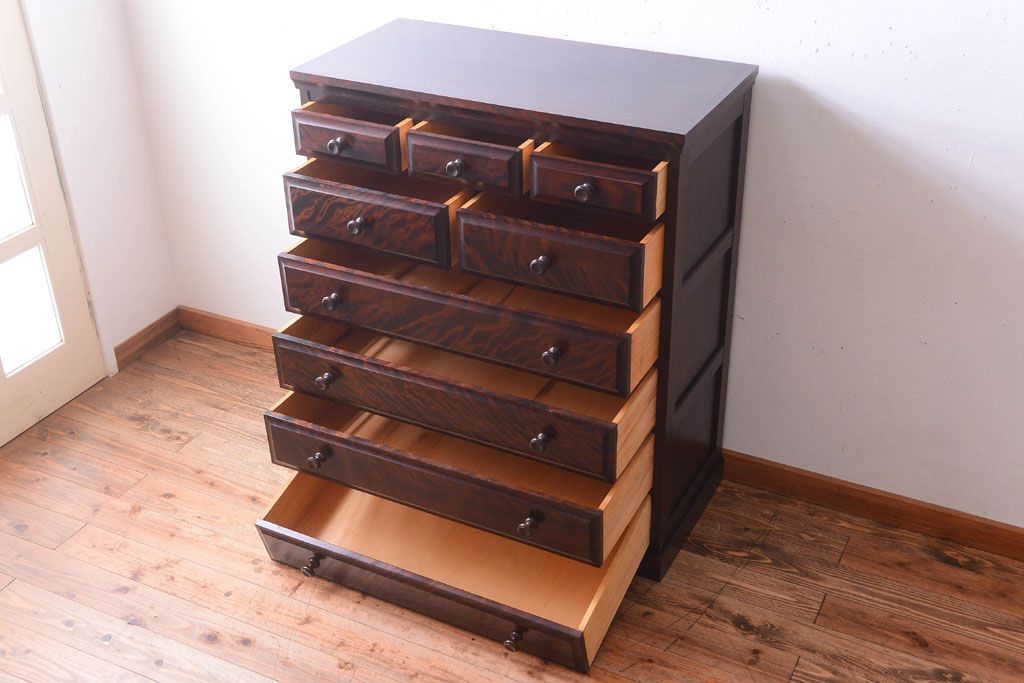 中古　北海道民芸家具　シックなチェスト(定価約24万円)(3)