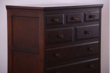 中古　北海道民芸家具　シックなチェスト(定価約24万円)(3)