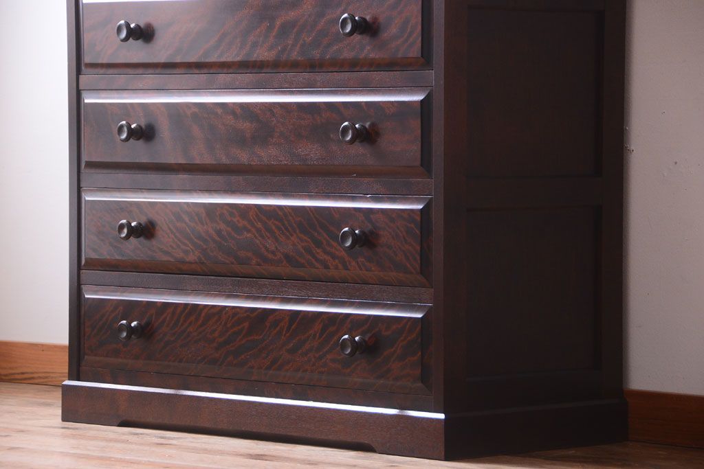 中古　北海道民芸家具　シックなチェスト(定価約24万円)(3)