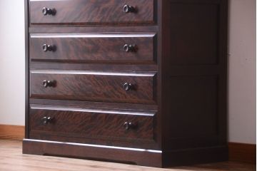 中古　北海道民芸家具　シックなチェスト(定価約24万円)(3)