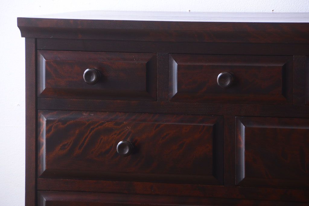 中古　北海道民芸家具　シックなチェスト(定価約24万円)(3)