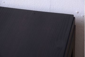 レトロ家具　昭和レトロ　モールガラス入り!古い木製のアンティークチェスト