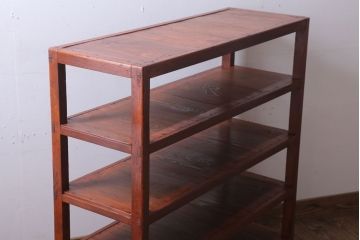 アンティーク家具　和製アンティーク　シンプルで小ぶりな飾り棚(陳列棚)