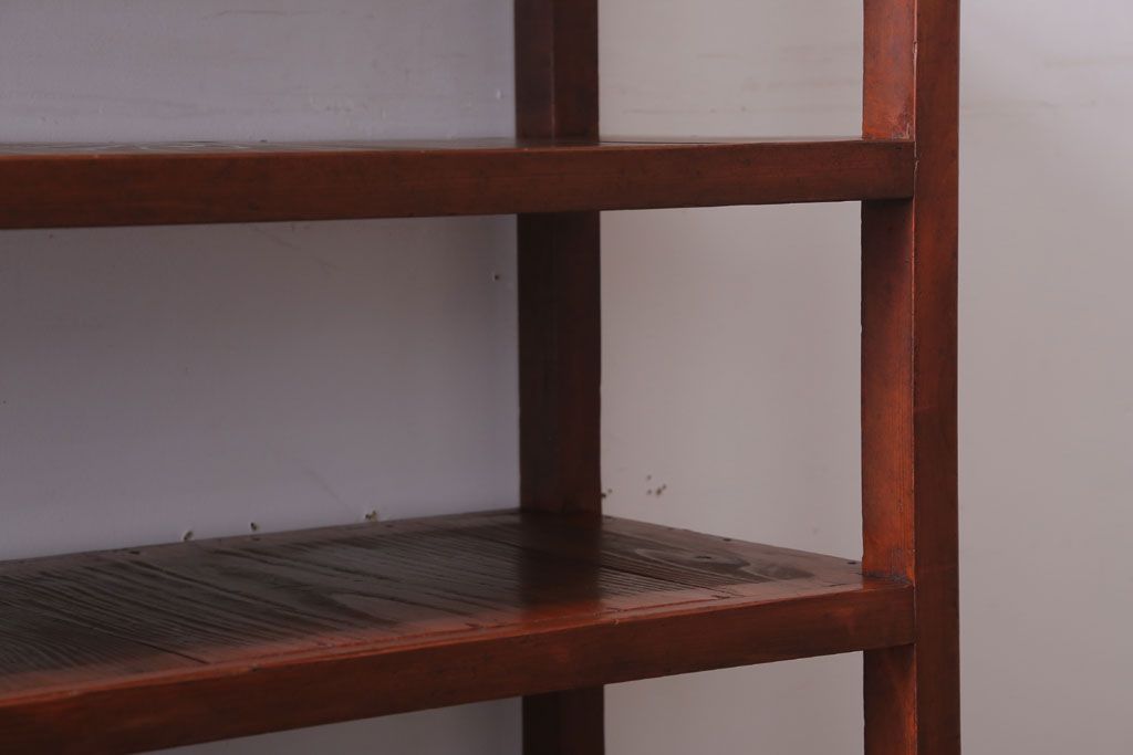 アンティーク家具　和製アンティーク　シンプルで小ぶりな飾り棚(陳列棚)