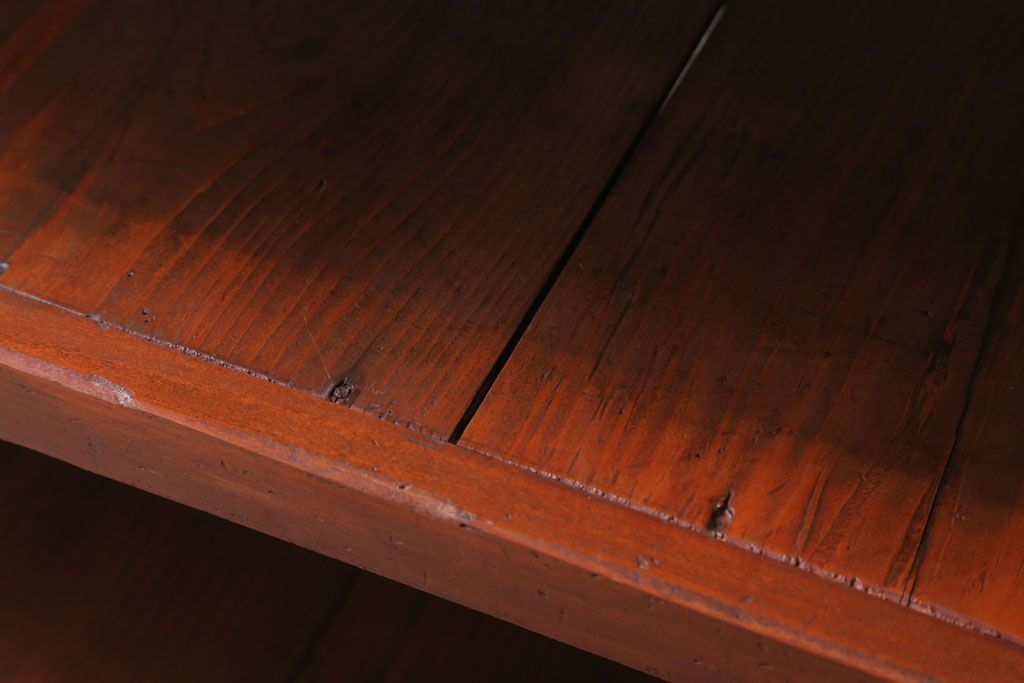 アンティーク家具　和製アンティーク　シンプルで小ぶりな飾り棚(陳列棚)