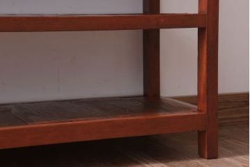 アンティーク家具　和製アンティーク　シンプルで小ぶりな飾り棚(陳列棚)