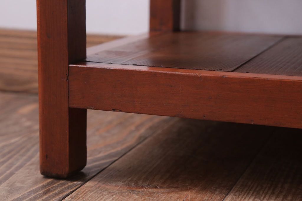 アンティーク家具　和製アンティーク　シンプルで小ぶりな飾り棚(陳列棚)