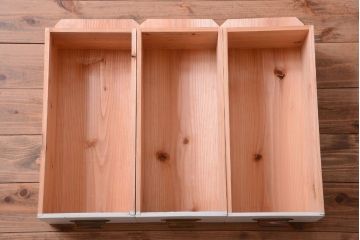 アンティーク家具　アンティークペイント　栗材天板のリメイクカウンターテーブル