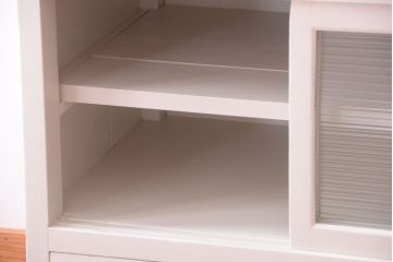 アンティーク家具　アンティークペイント　栗材天板のリメイクカウンターテーブル