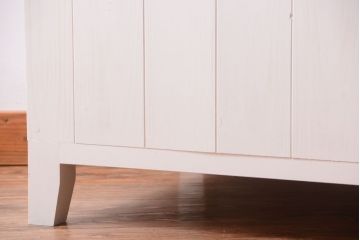 アンティーク家具　アンティークペイント　栗材天板のリメイクカウンターテーブル