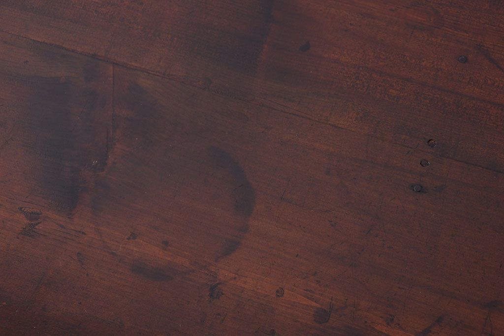 アンティーク家具　和製アンティーク　結霜ガラス入り!古い木の食器棚(収納棚・戸棚)