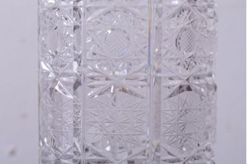 アンティーク雑貨　ビンテージ　ボヘミア　クリスタル花瓶(フラワーベース)