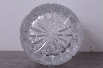 アンティーク雑貨　ビンテージ　ボヘミア　クリスタル花瓶(フラワーベース)