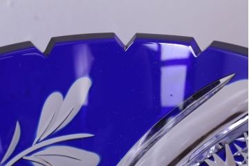 アンティーク雑貨　ビンテージ　ドイツ SACHSEN(ザクセン)　クリスタル花瓶(フラワーベース)