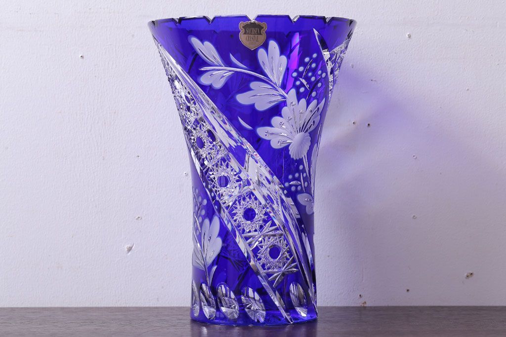 ビンテージ　ドイツ　花瓶　白磁　置物　インテリア　工芸品　美術品　A1754 ドイツ製アンティーク花瓶 色鮮やかな花模様