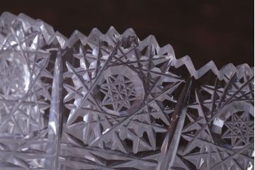 アンティーク雑貨　ビンテージ　ボヘミア　クリスタル花瓶(フラワーベース)(2)