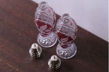 アンティーク雑貨　ビンテージ　西ドイツ　BLEI クリスタルガラス　パウダーボトル2本セット