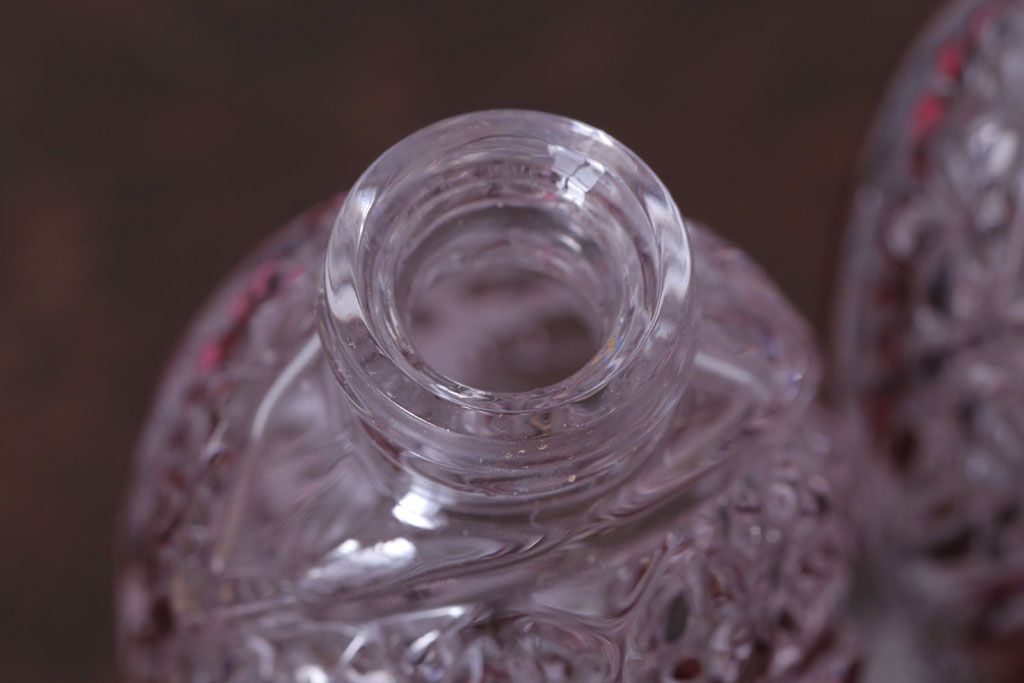 アンティーク雑貨　ビンテージ　西ドイツ　BLEI クリスタルガラス　パウダーボトル2本セット