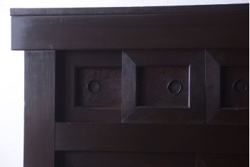 アンティーク家具　古民具・骨董　明治期　特注品!状態の良い変わり型六尺水屋箪笥