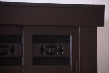 アンティーク家具　古民具・骨董　明治期　特注品!状態の良い変わり型六尺水屋箪笥